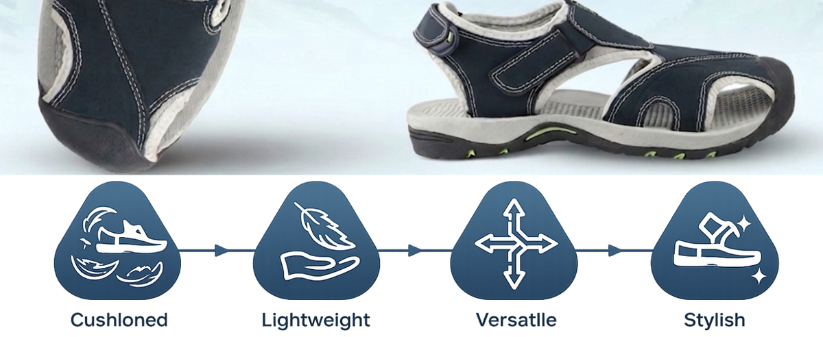 FUEL Soldier-04 Fisherman Sandals for Men (Navy)