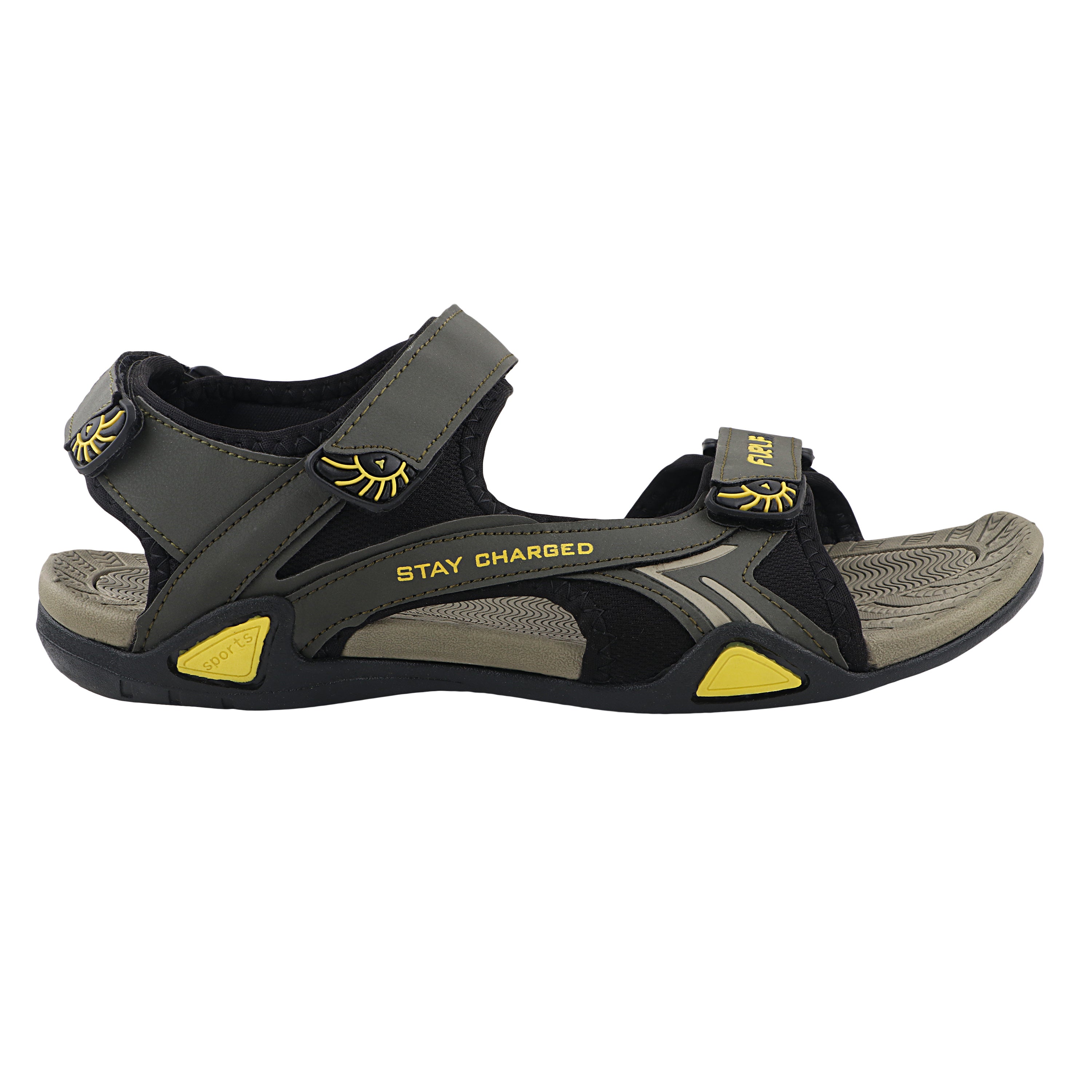 Fuel Victor Sandals For Men's (Olive-Yellow)