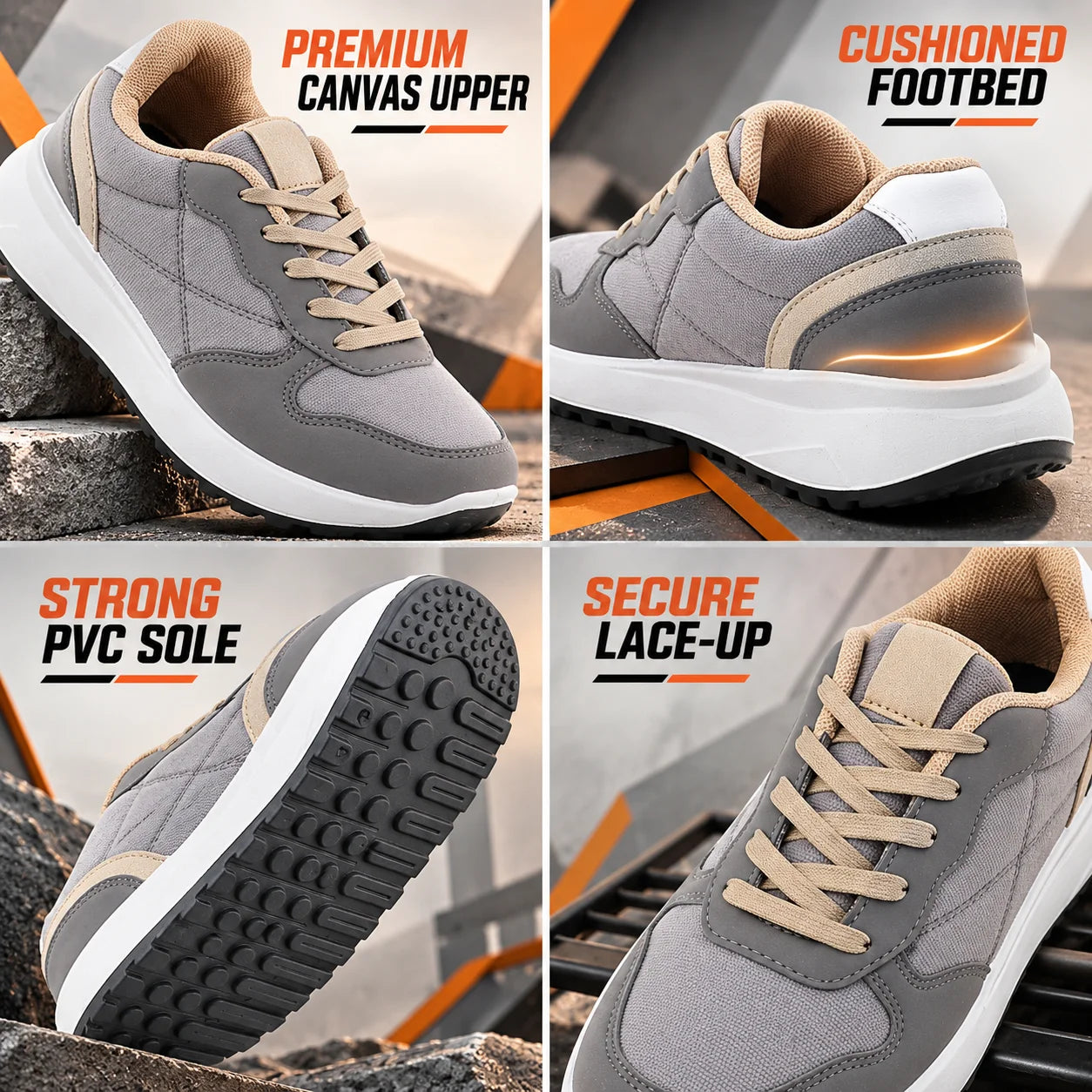 FUEL Neostep Comfortable & Casual Lightweight Sports Shoes for Men's (Grey)