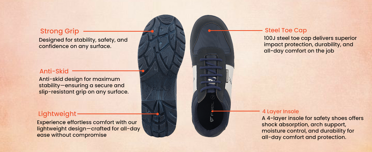 FUEL Ultra Safety Shoes for Men's (Blue)