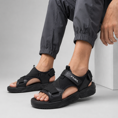 FUEL Gabbro Chunky Sports Sandals for Men (Black)