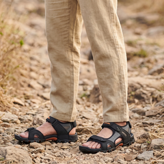 FUEL Timberland-02 Comfortable Casual Sandals for Men (Black)
