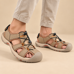 FUEL Soldier-02 Flexible Fisherman Sandals for Men (Beige)
