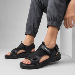 FUEL Gabbro Chunky Sports Sandals for Men (Black)