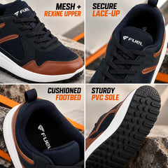 Fuel Neostep-01 Casual Sports Shoes  Lightweight Walking & Running Sneakers For Men's (Navy)