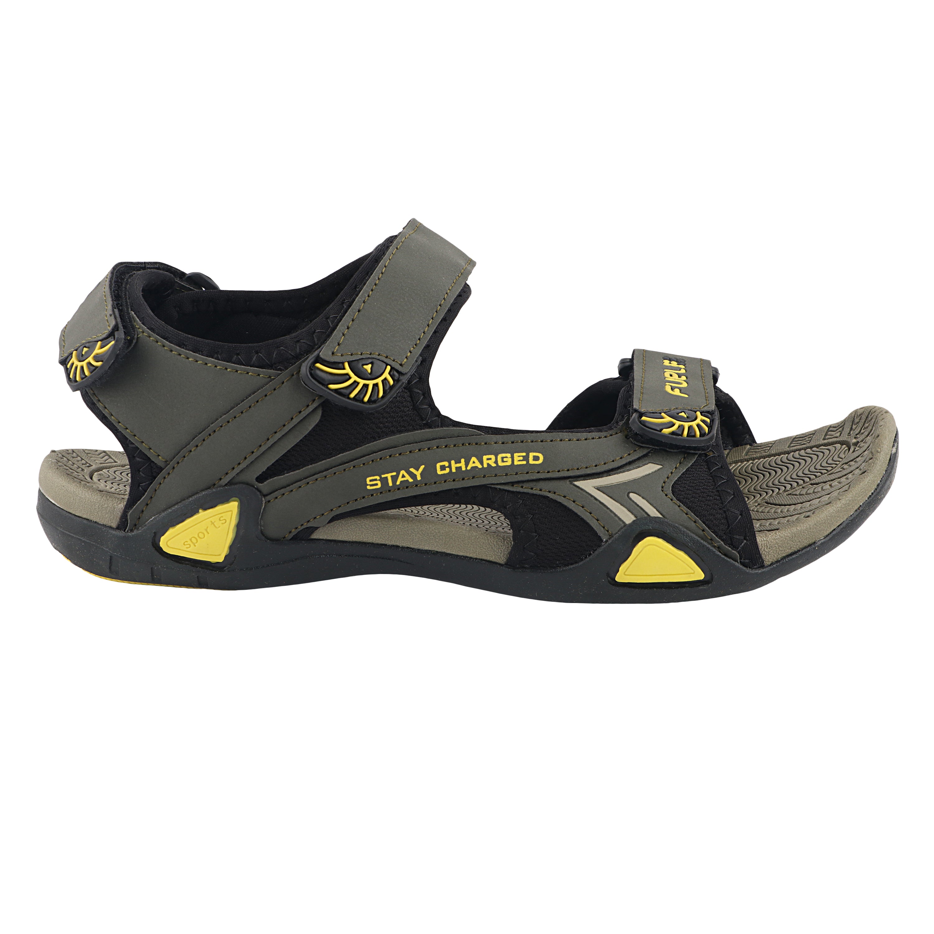 Fuel Victor Sandals For Men's (Olive-Yellow)