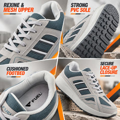 FUEL Stryker Lightweight & Durable with Stylish Corduroy Cushioned Comfort Durable PVC Sole for Men's (Ombre Blue)