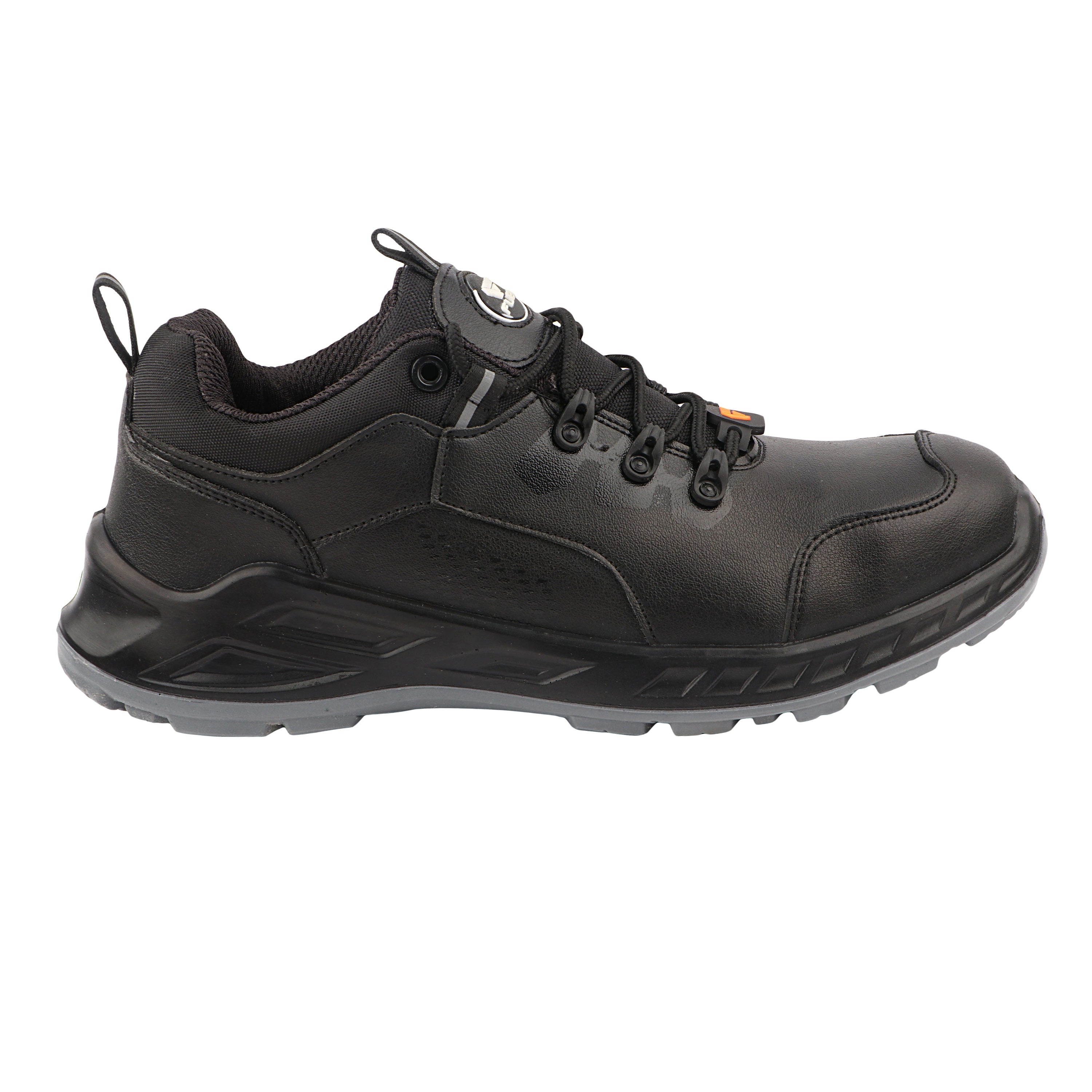 FUEL Smith-01 200J Metallic Toe Cap Micro Fiber Upper Safety Shoes for Men with PU Double Density Sole (Black)