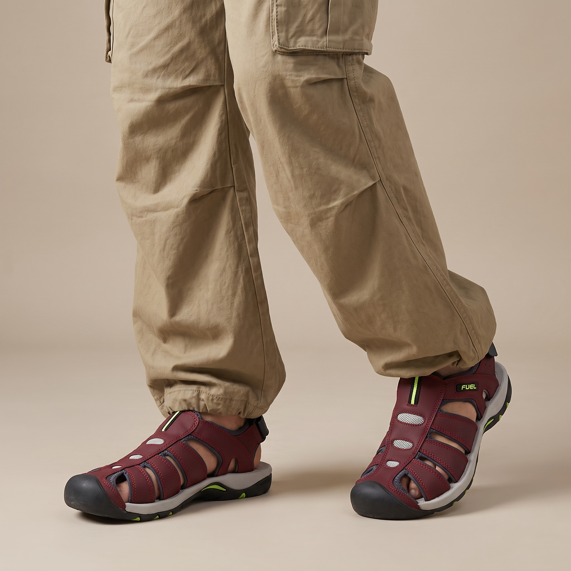 FUEL Soldier-11 Comfortable Sandal For Men's (Maroon)