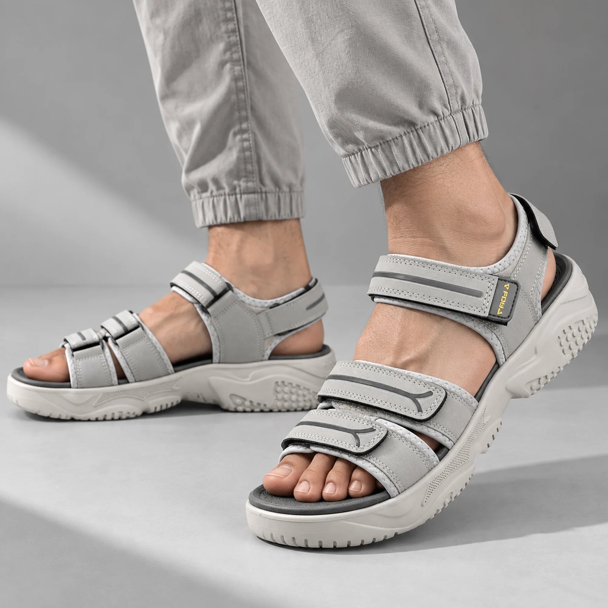 FUEL Keta Comfortable & Lightweight Sports Sandals for Men's (Grey)