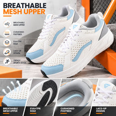 FUEL Nava-03 Comfortable & Light weight Trendy Sports Shoes for Men (Blue-White)