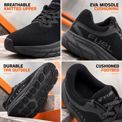 FUEL Airfly Comfortable and Light weight Sport Shoes for Men's (Black)