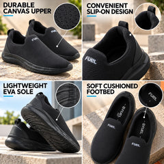 FUEL Wonder Breathable Running Shoes for Men – Ultra Comfort Fit (Black)
