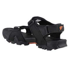 FUEL Timberland-08 Comfortable and Lightweight with Cushioned Footbed Sole Sports Sandals for Men (Black)