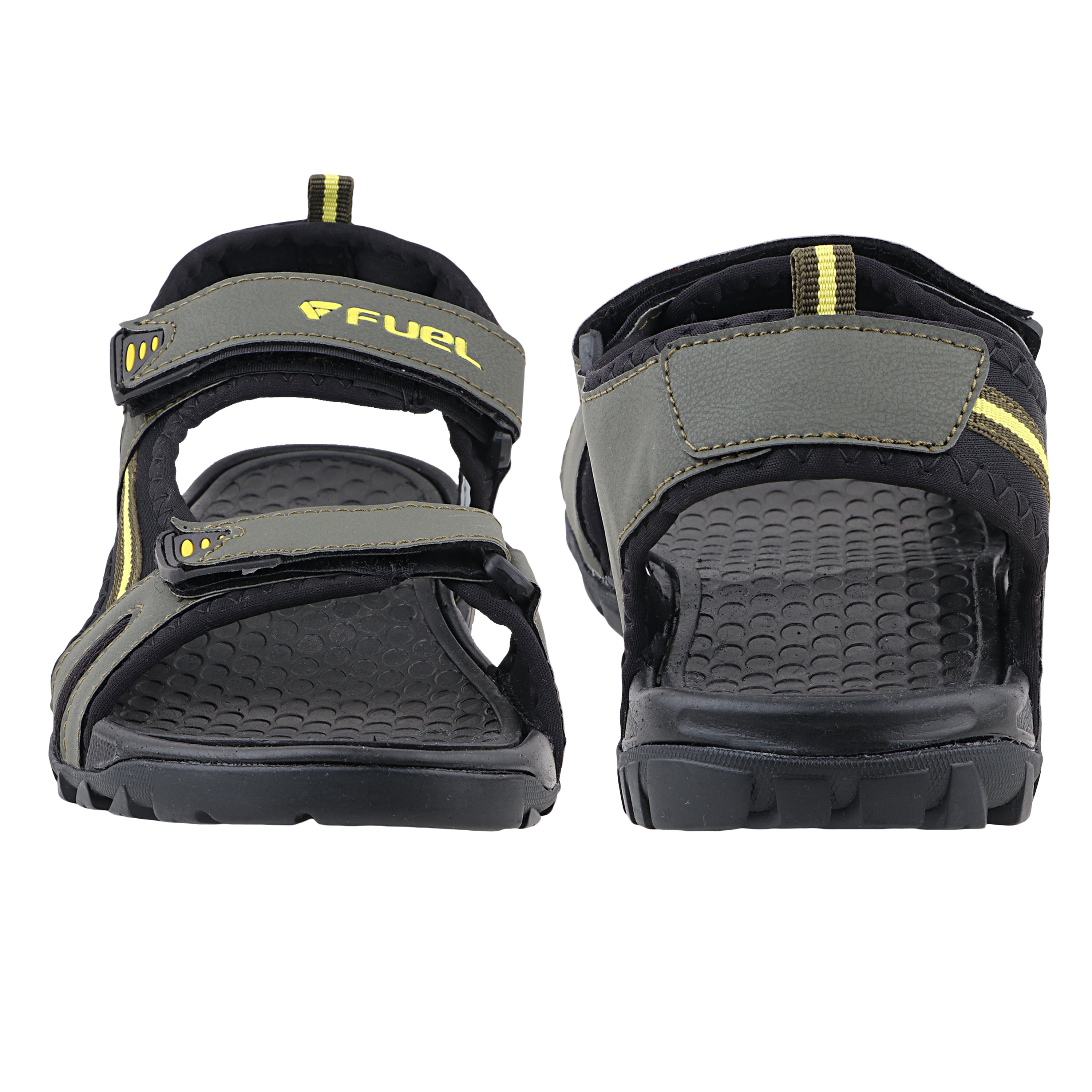 FUEL Punch-04 Trendy & Comfortable with Soft Cushioned Insole Sports Sandals for Men (Olive)