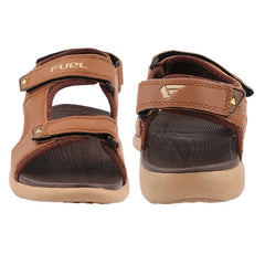 FUEL Men’s XO-Power-04 Tan Beige Sandals with Lycra and Rexine Upper, Lightweight EVA Sole, Comfortable Open Toe Design, (Tan)