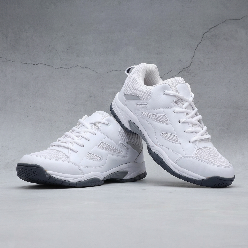FUEL Snow Lightweight & Durable Lace-Up Sports Shoes for Men's (White)