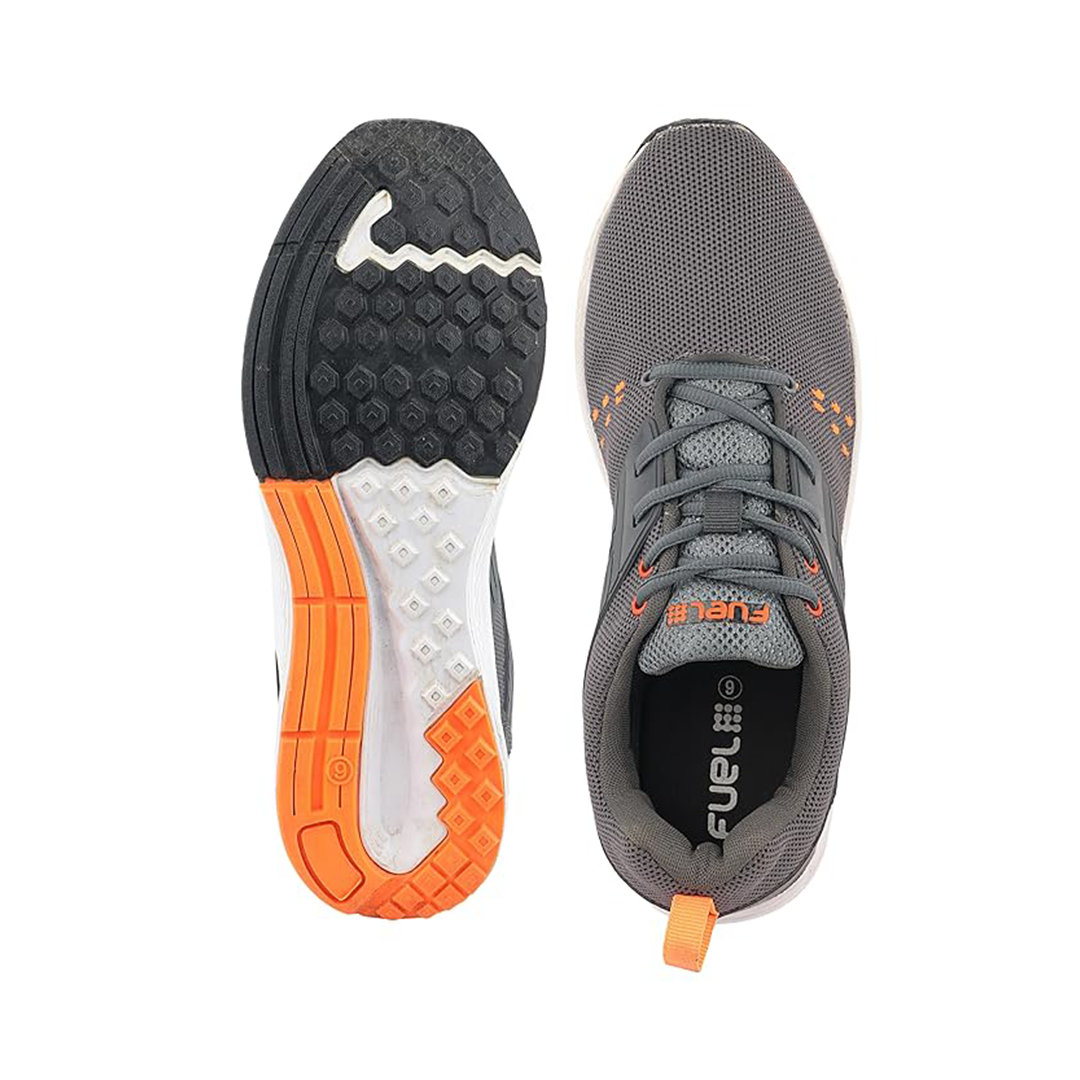 Fuel Crown Sport Shoes For Men's (GREY/ ORANGE)