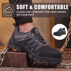 FUEL Reevon-02 Lightweight Knitted Fabric Upper in Kevlar Insole Industrial Safety Shoes with Composit toe cap (200J)