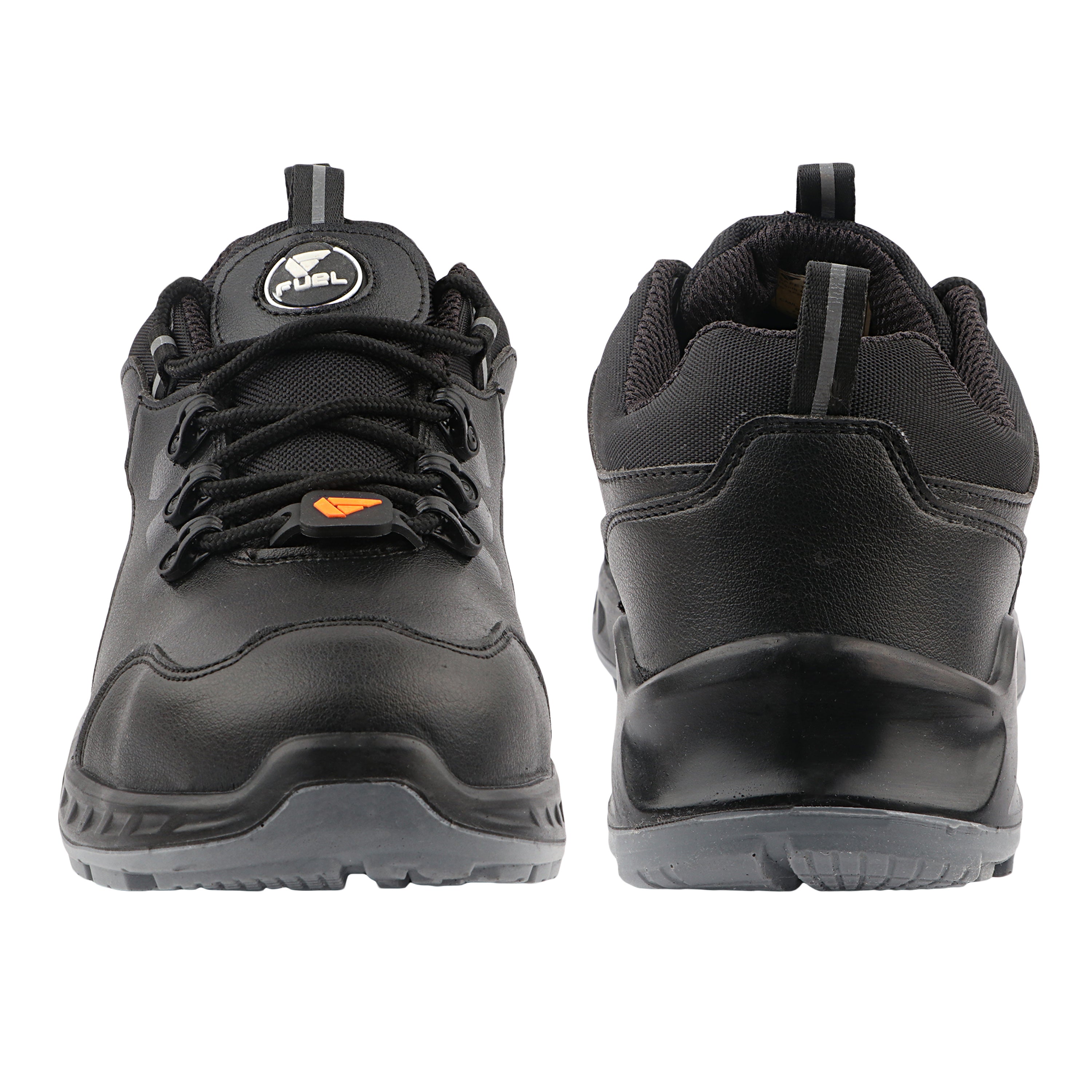 FUEL Smith-01 200J Metallic Toe Cap Micro Fiber Upper Safety Shoes for Men with PU Double Density Sole (Black)