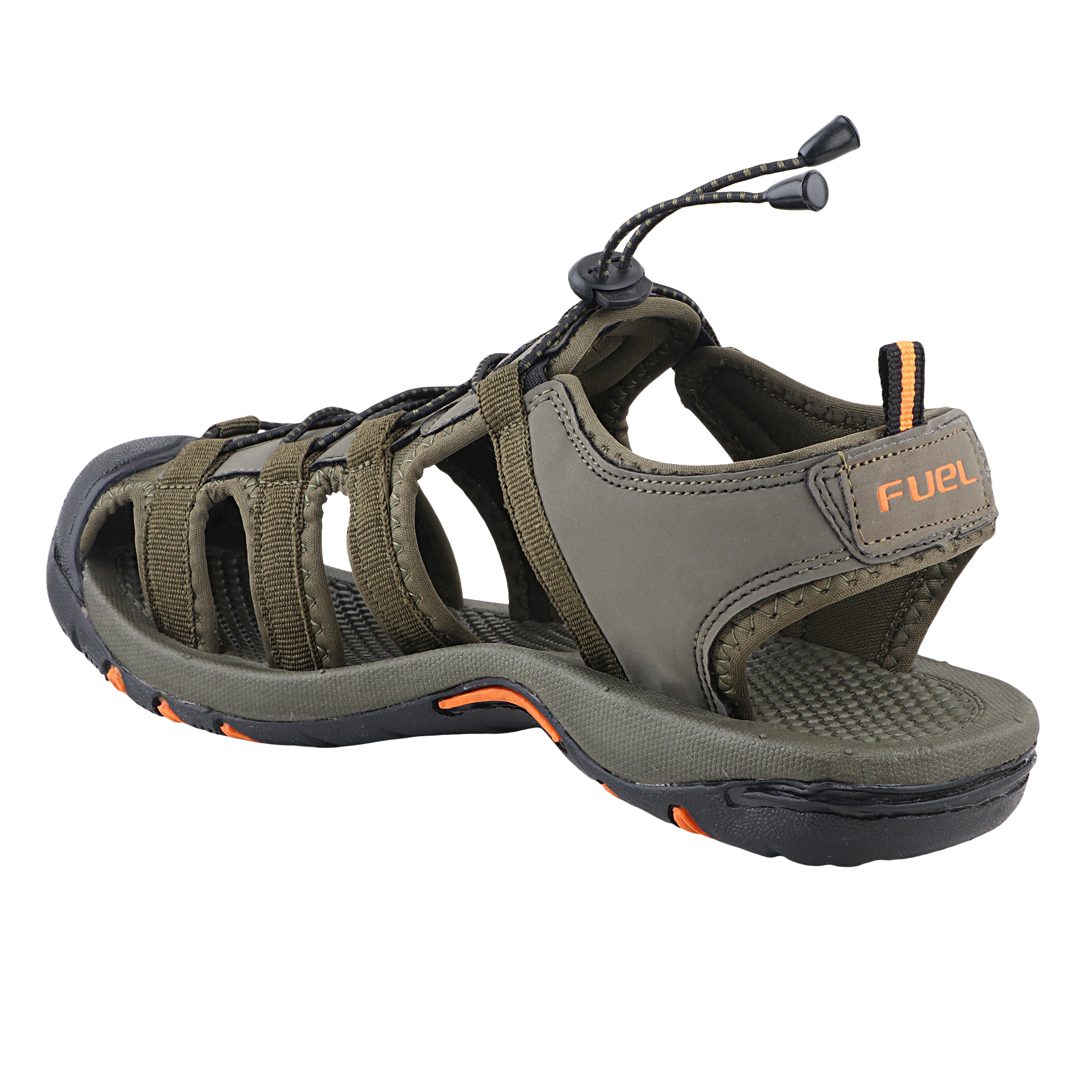 Fuel Soldier-06 Fisherman Sandals for Men (Olive Orange)