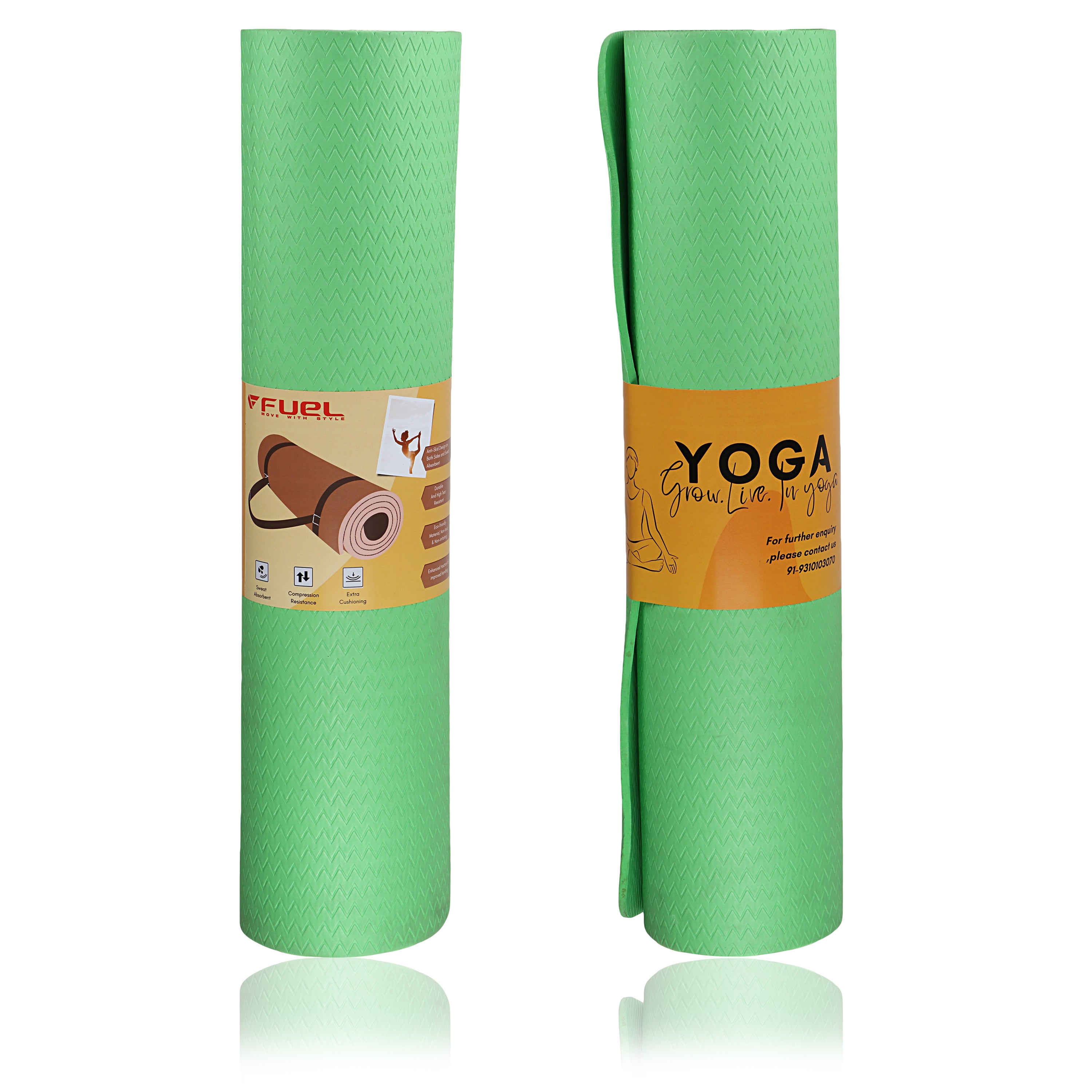 Fuel EVA Yoga Mat (Black/Green)