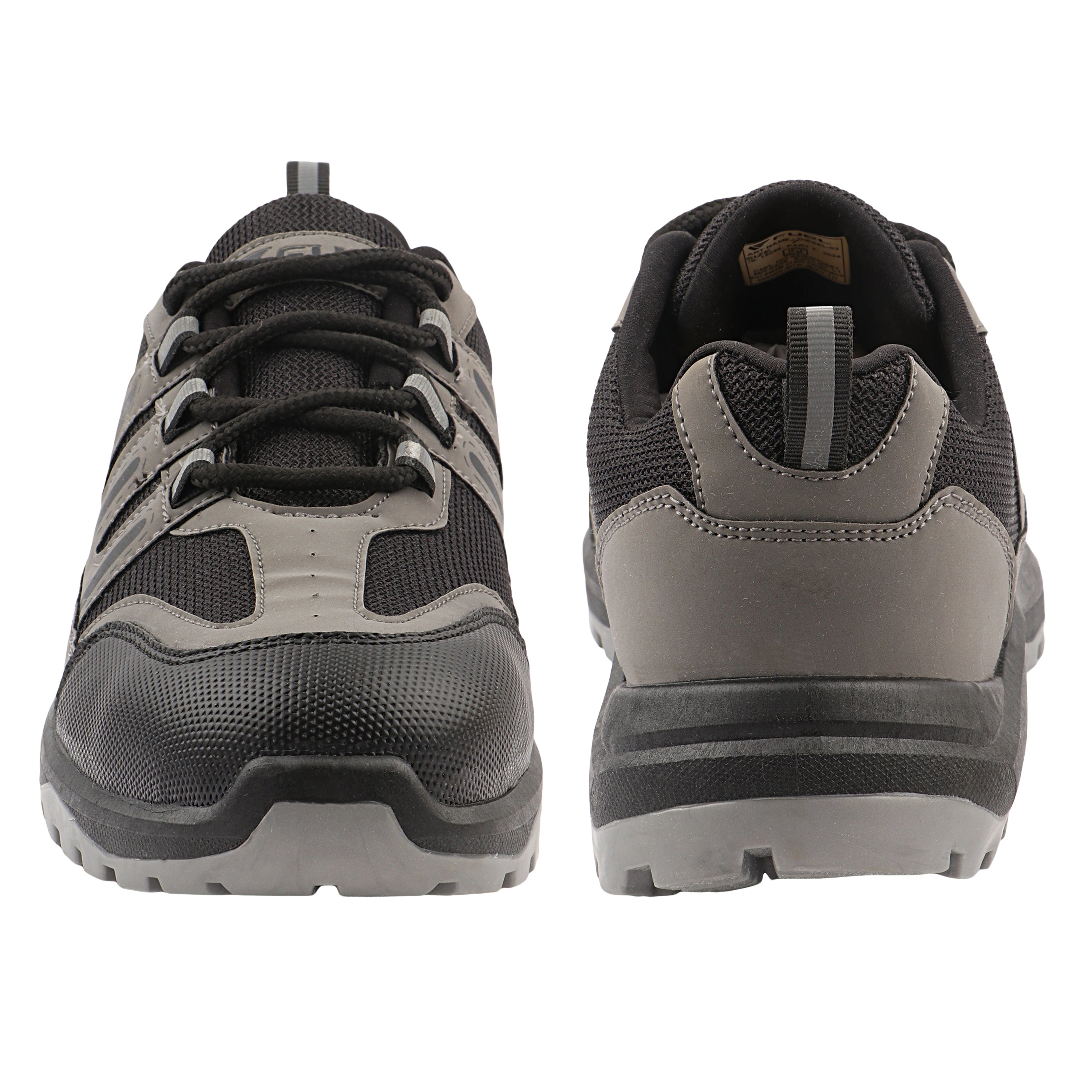 FUEL Diesel-03 Grey Black Safety Shoes for Men – Industrial Work Shoes with Metal Toe Cap, Durable Anti-Slip PVC Sole and Comfortable Mesh Lining, (Black,Grey)