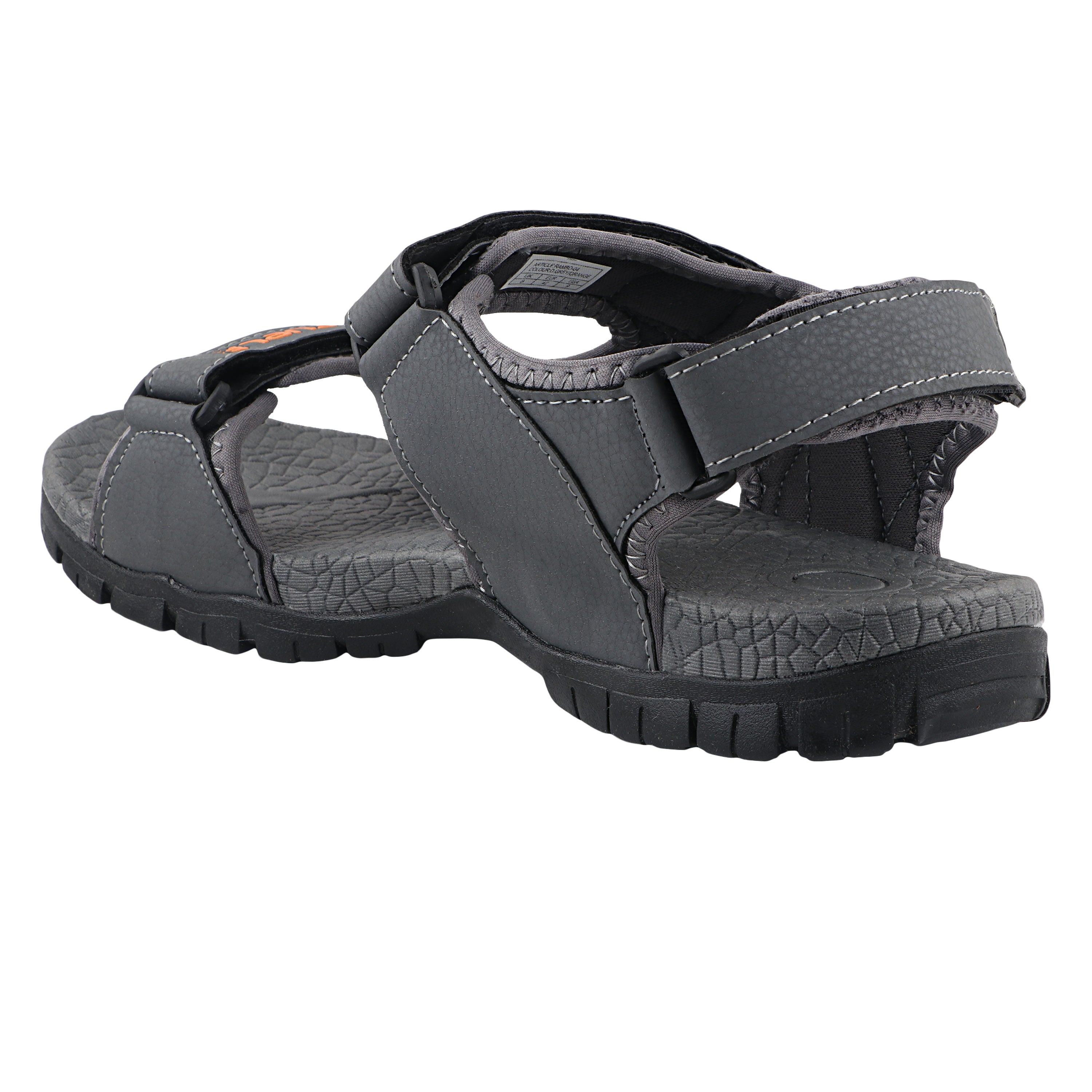 Fuel Rambo-04 sandal for man  (Dark Grey & Orange)