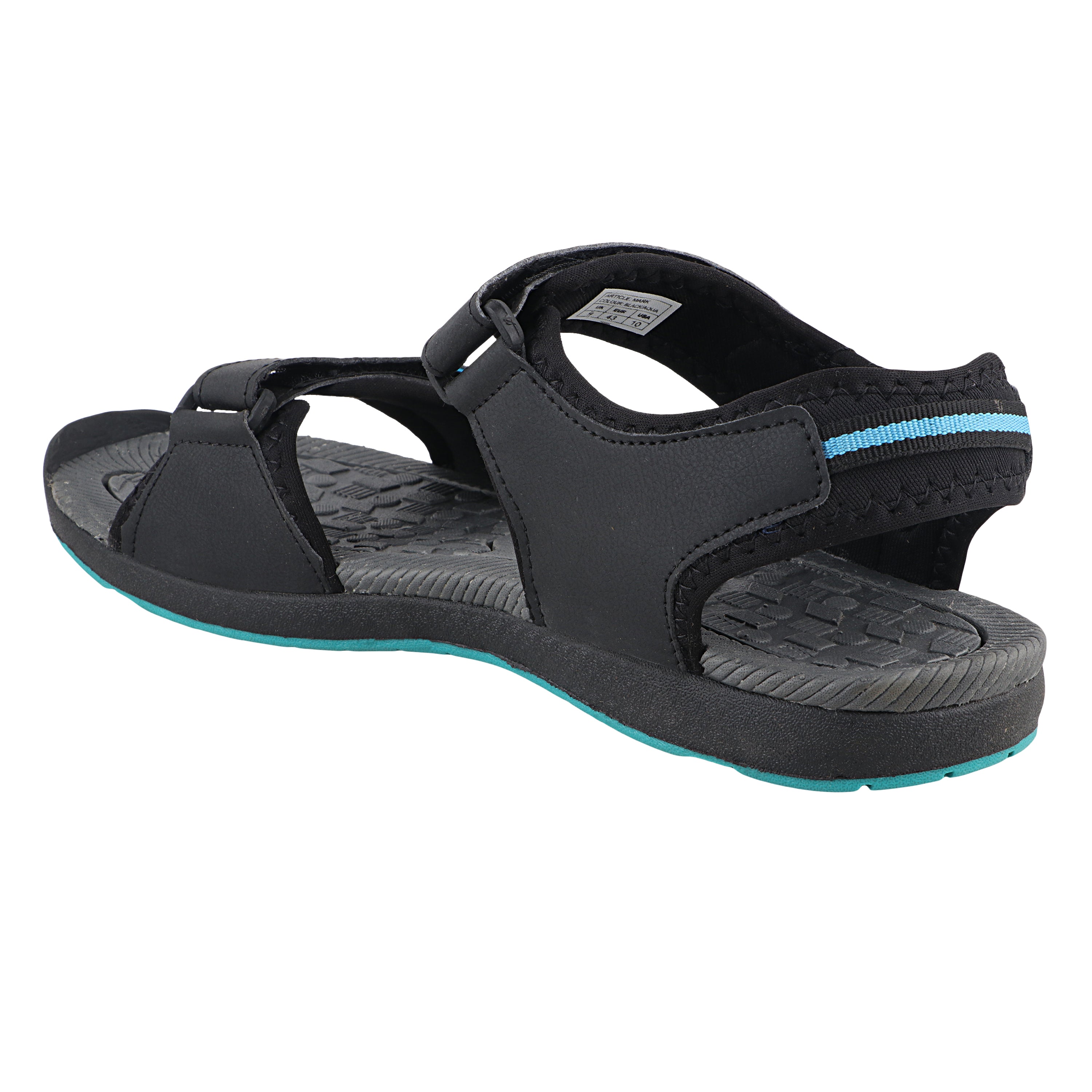 Fuel Mark Sandals For Men's (Black-Aqua)