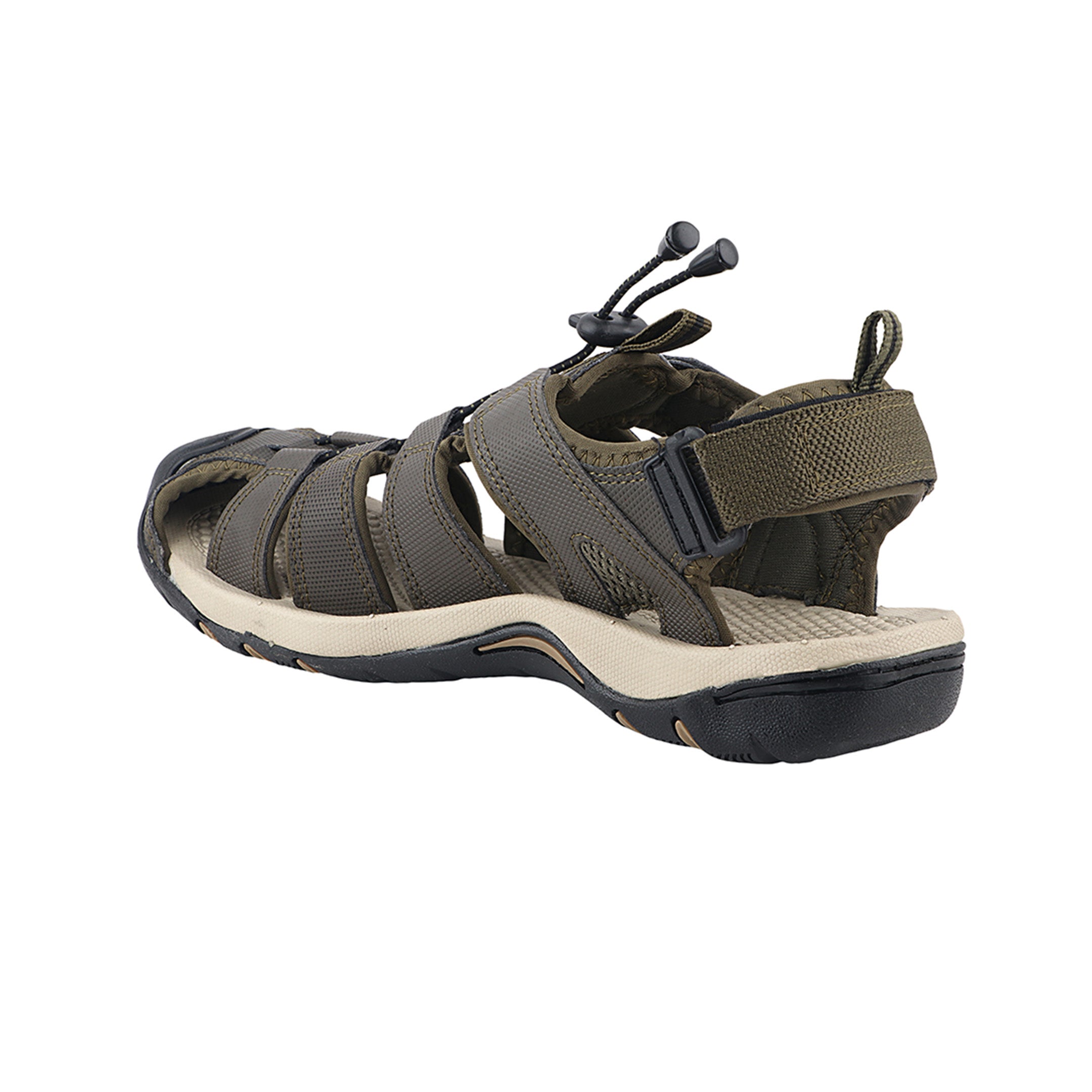 FUEL Soldier-10 Fisherman Protective Toe Cap with Durable Upper & Soft Cushioning Sandals for Men's (Olive)