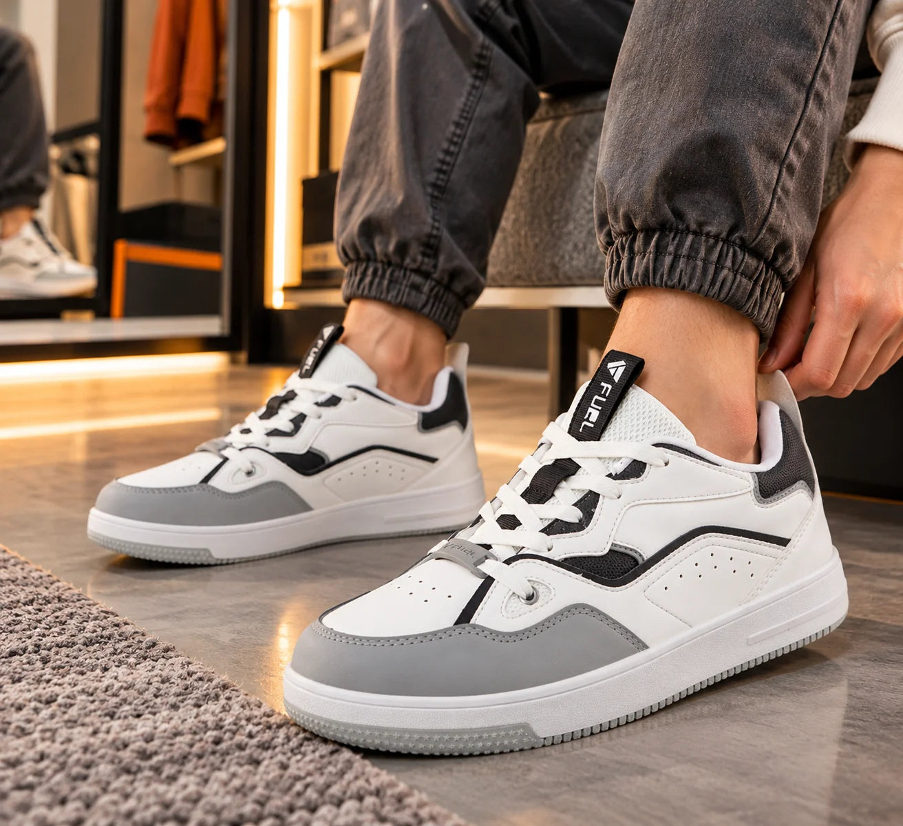 FUEL Nava-02 Sneakers for Men with Style & Comfort  (Grey-White)