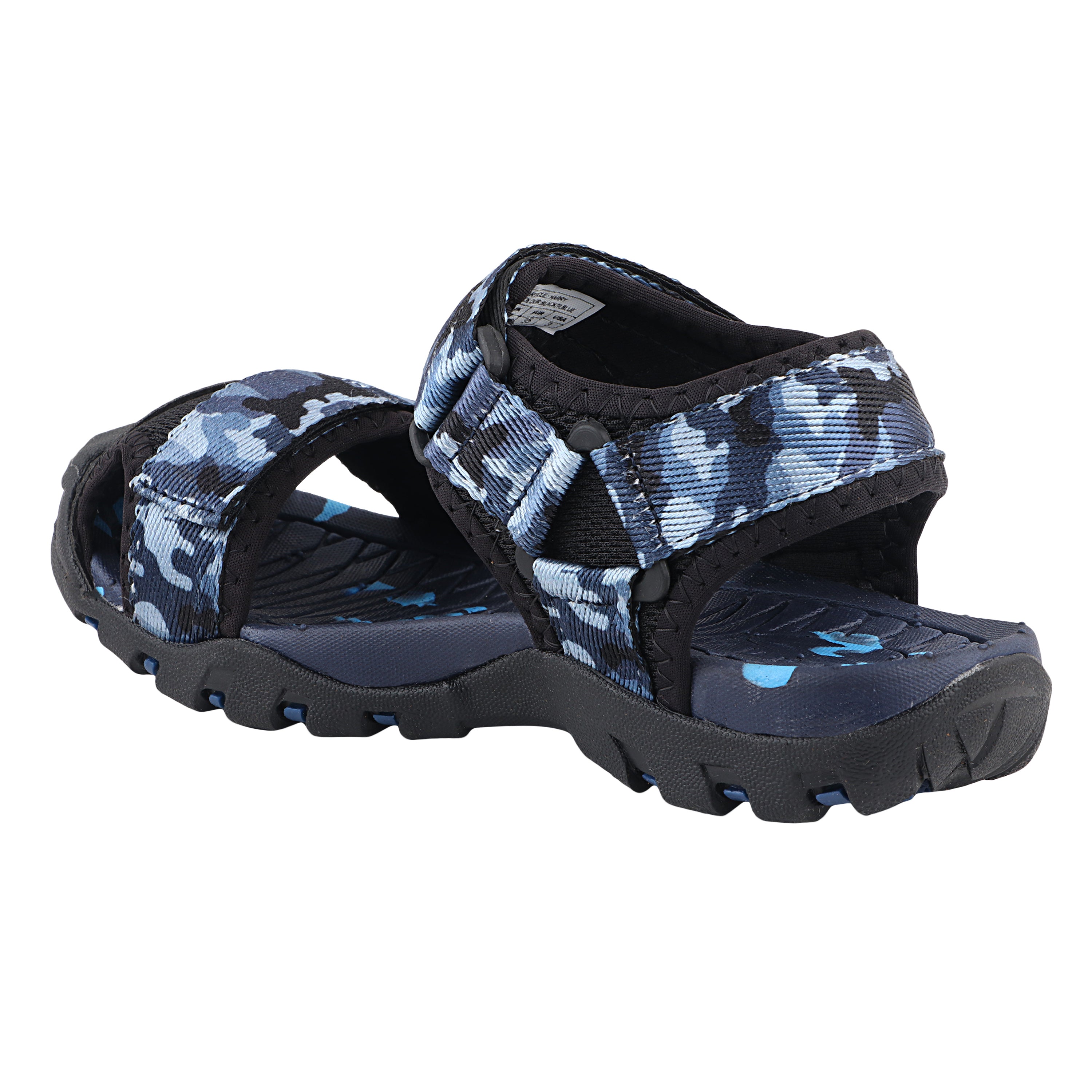 Fuel Harry Sandal For 4 to 10 Year Kids (Black & R. BLUE)