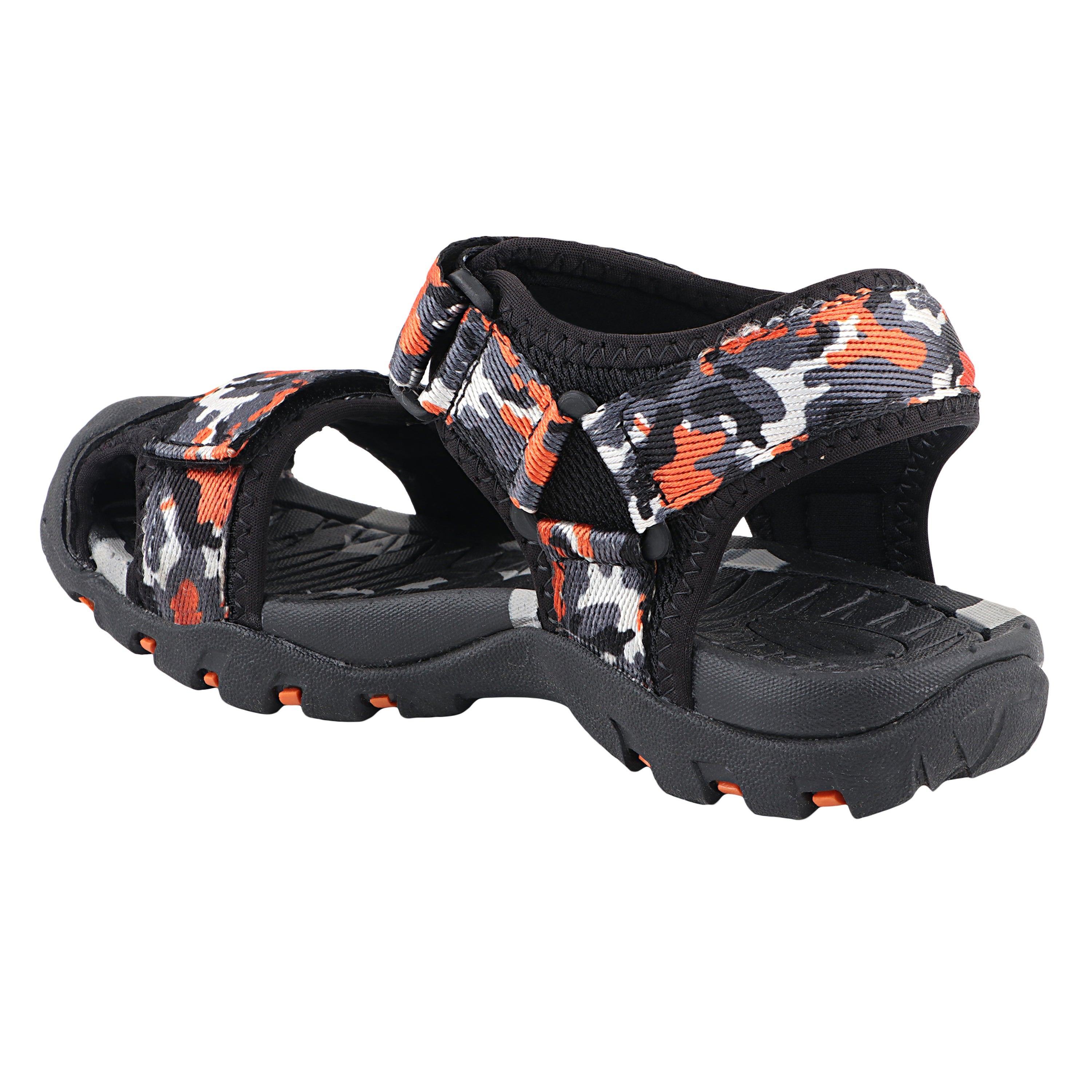 Fuel Harry Sandal For 4 to 10 Year Kids (Orange & Black)