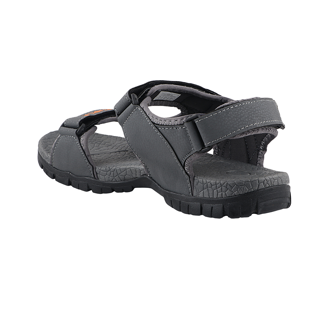 Fuel Rambo-04 sandal for man  (Dark Grey & Orange)