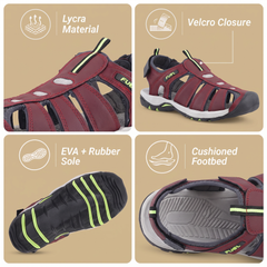 FUEL Soldier-11 Comfortable Sandal For Men's (Maroon)