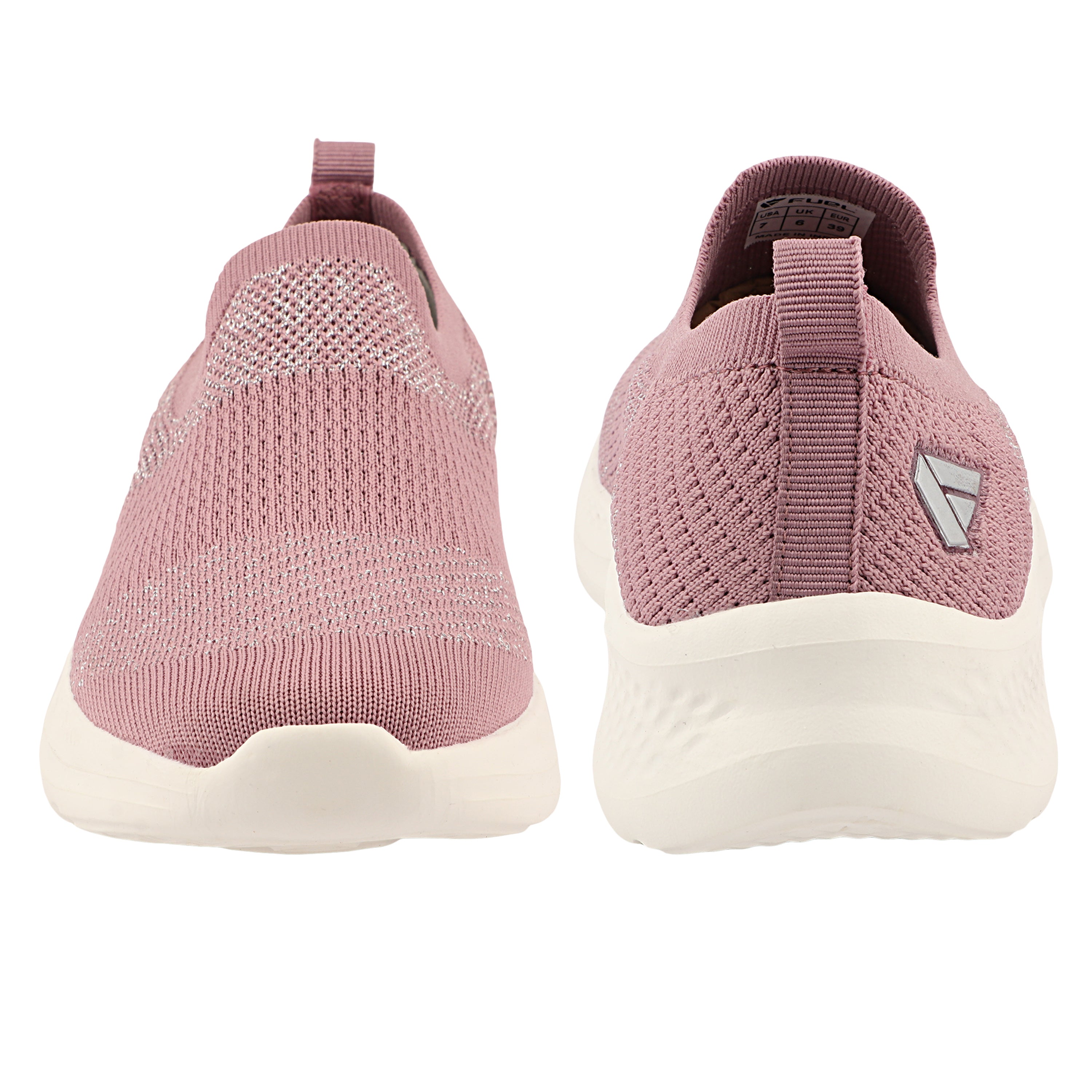 FUEL Sparkle Lightweight & Comfortable Casual Slip-On Daily Wear Sports Shoes for Women's (Mauve)
