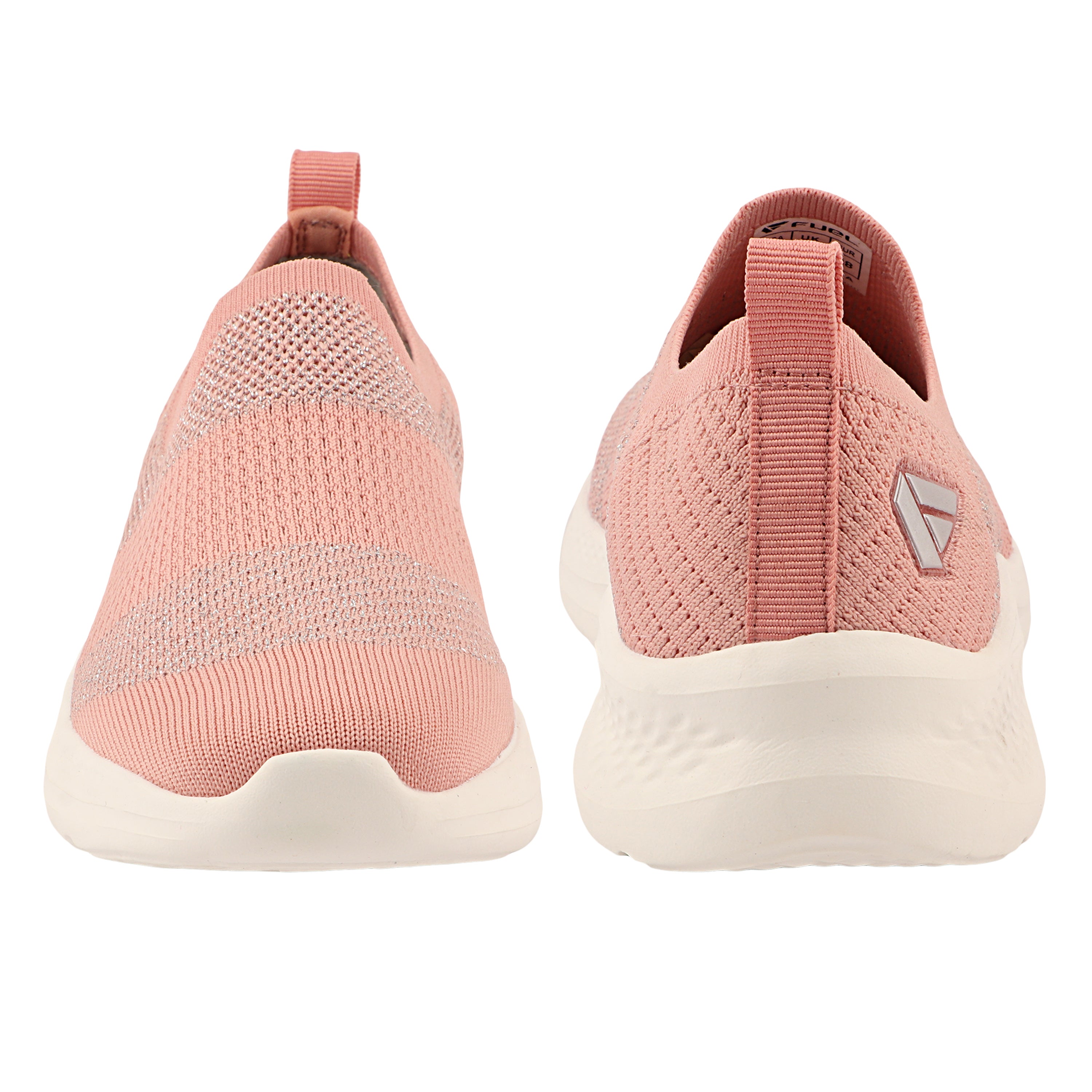 FUEL Sparkle Lightweight & Comfortable Casual Slip-On Daily Wear Sports Shoes for Women's (Peach)