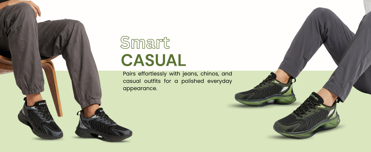 FUEL Cave Lightweight & Breathable with Comfortable Cushioning & Modern Style Sports Shoes for Men's (Black)