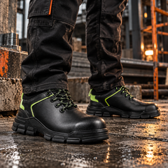 FUEL Reevon-05 ISI Mark Work Safety Shoes for Men – 200J Non-Metallic Toe Protection, Kevlar Insole, Breathable Lining & Durable Nitrile Sole
