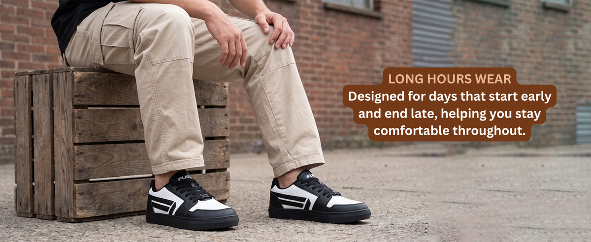 FUEL Nava-01 Shoes Series For Men  Style & Comfort Sneakers For Men's (Black-White)