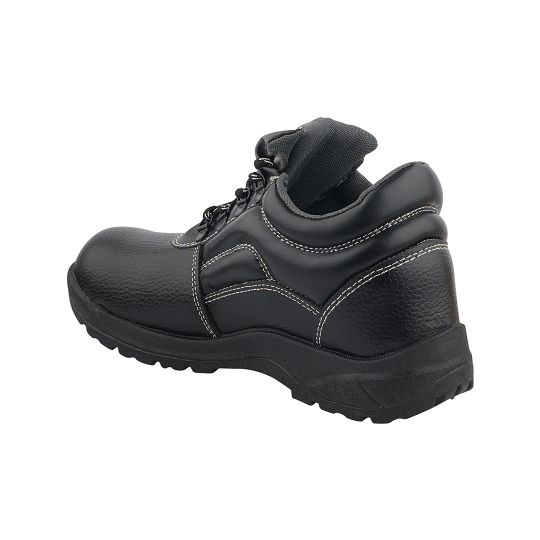 Fuel Arsenal HC Safety Shoe For Men's Steel Toe Cap With Single Density PVC Sole (Black)