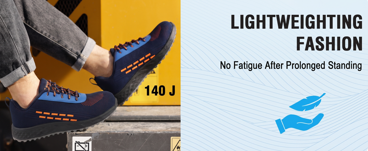 FUEL Armour 1 DD ISI Marked Strong Knitting Upper Breathable Safety Shoes for Men's Steel Toe Cap With Double Density Rubberized PVC Sole (Black)