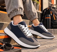 FUEL Neostep-03 Flexible & Lightweight Shock-Absorbing and Comfort Durable Sole Sports Shoes for Men's (Navy)