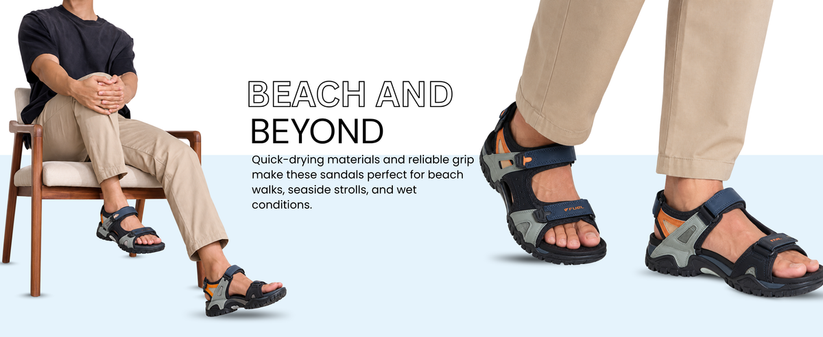 FUEL Rambo-01 Casual Sports Sandal for Men (Red)