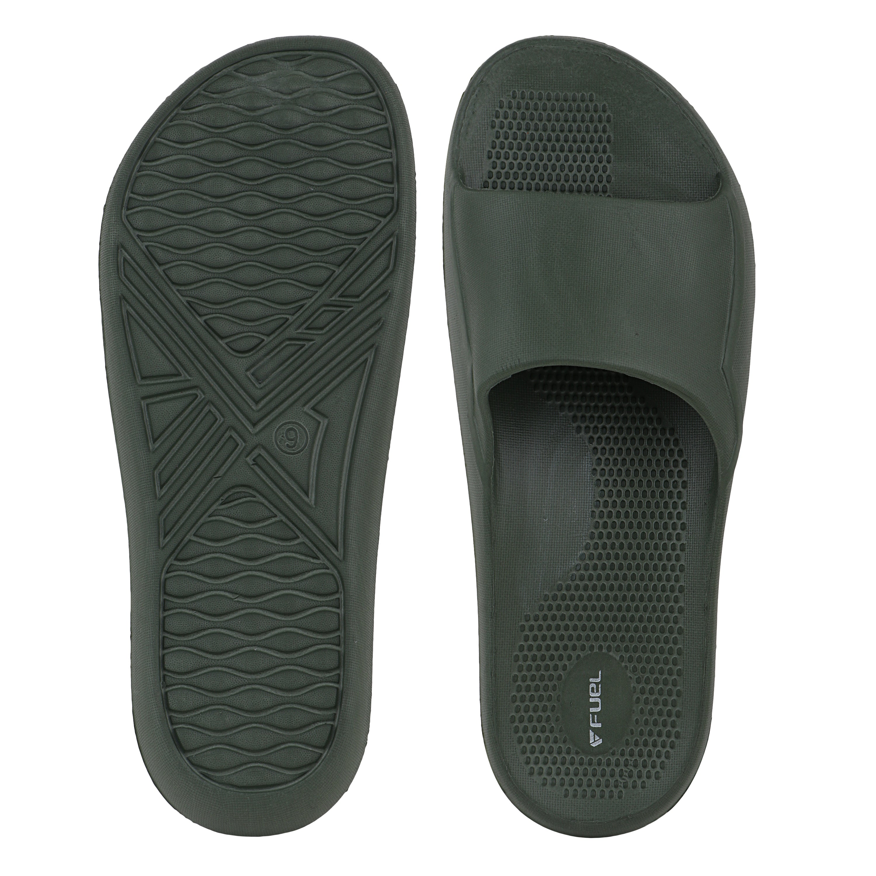 FUEL Swift Anti-Slip Slip-On Slippers for Daily Wear Comfort Slides for Men with Textured EVA Sole