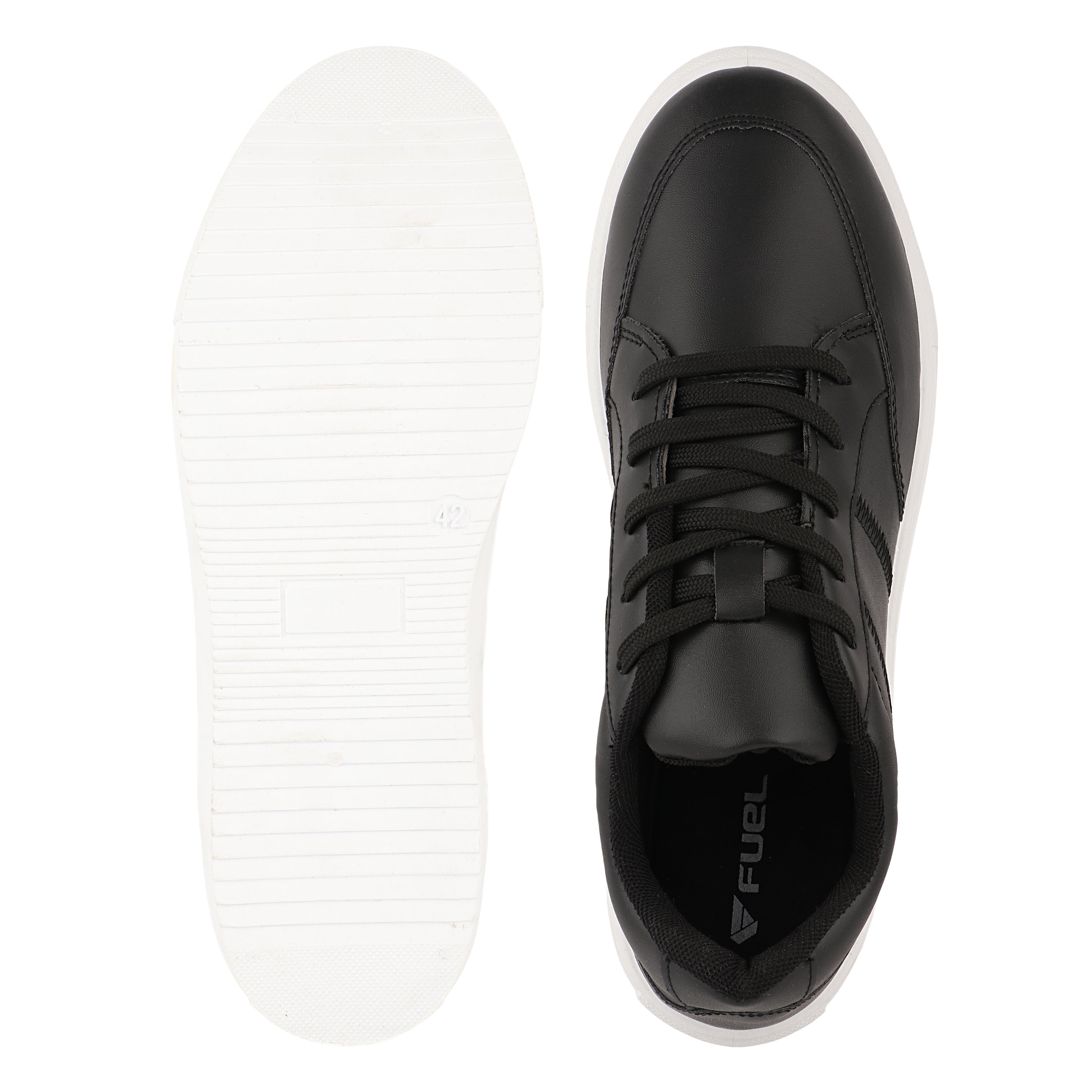 FUEL Sneaks-02 Lightweight Breathable Casual Men's Sneakers for Outdoor Activities (Black)