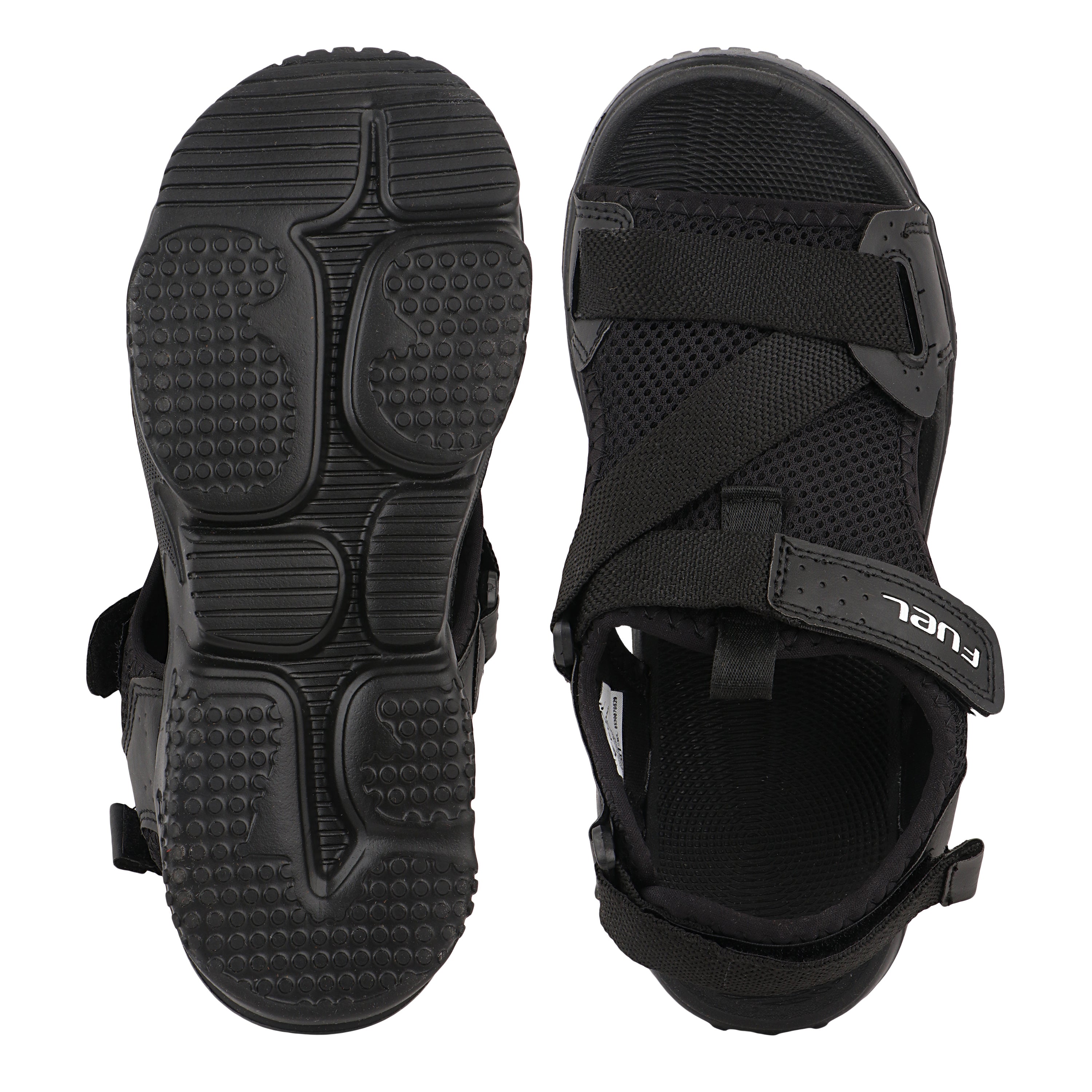 FUEL Gabbro Chunky Sports Sandals for Men (Black)
