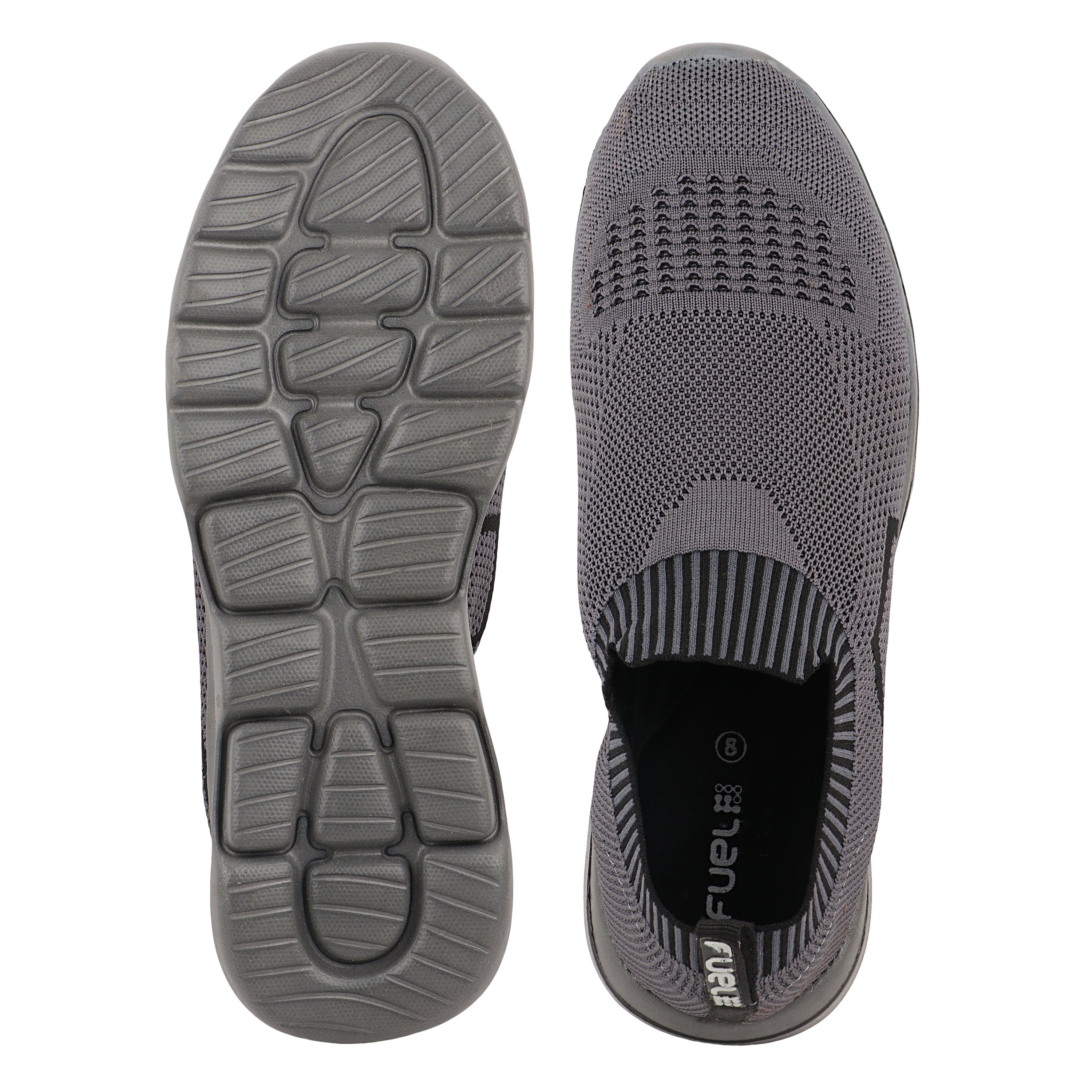 FUEL BINGO Slip-on Comfortable Walking Sports Shoes for Men (Grey)