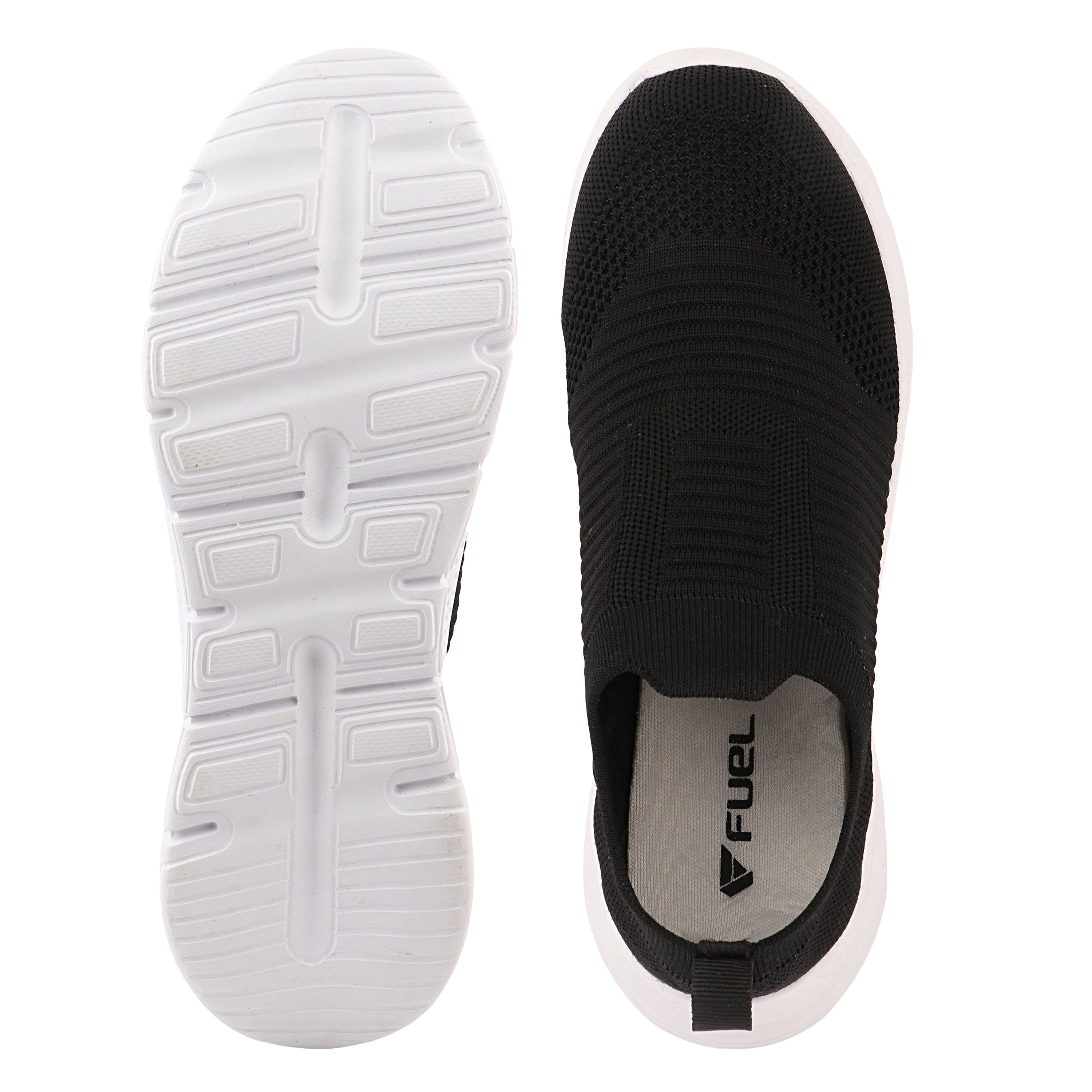 FUEL James-01 Soft Cushioned Footbed and Breathable Knitted Fabric with EVA Sole for Boys (Black)
