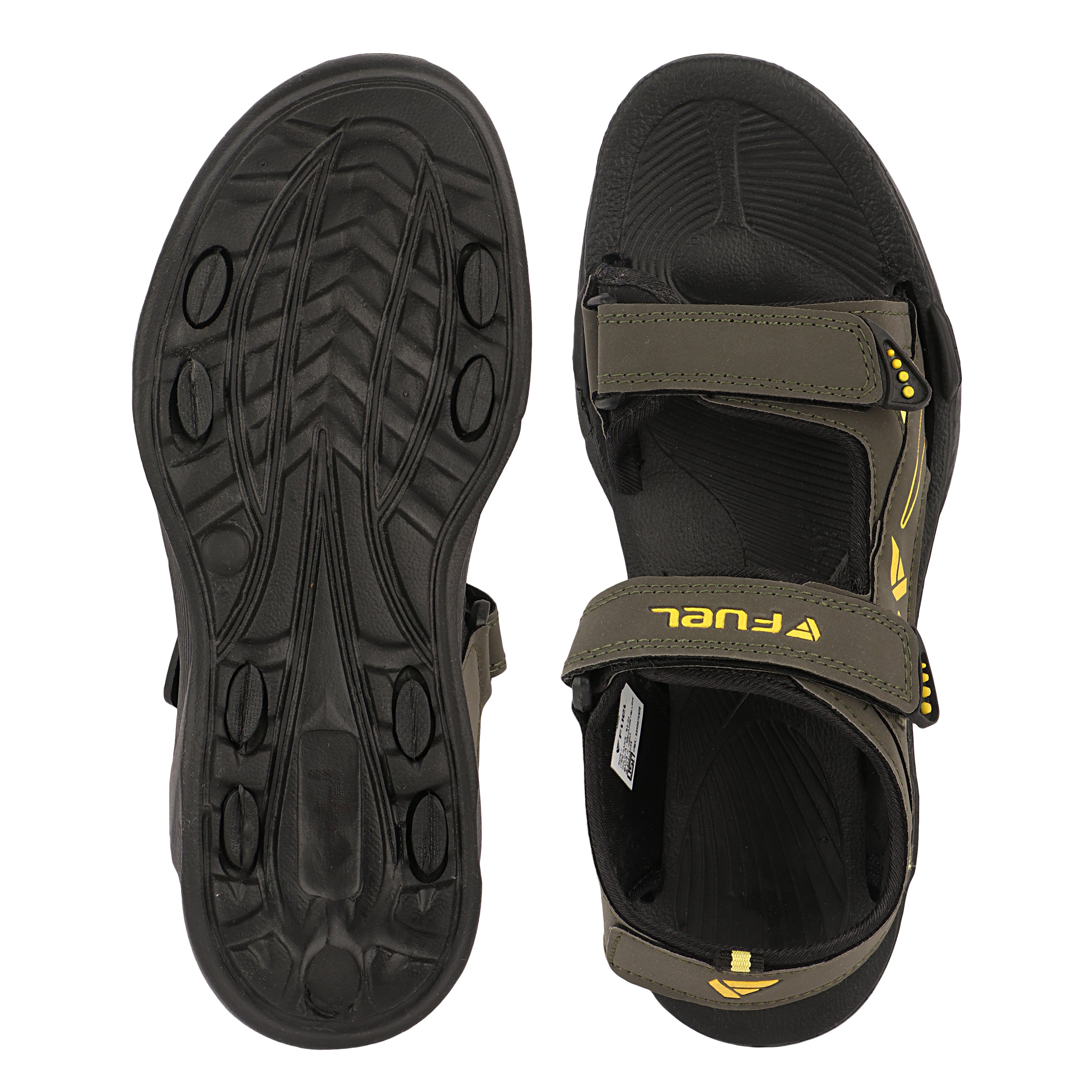 FUEL SA-06 Trendy Outdoor with Anti-Skid Sole & Soft Footbed Sandals for Men's (Olive)